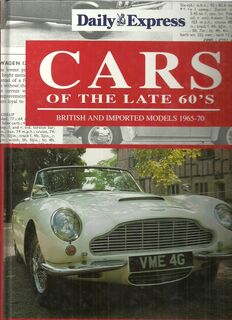 Cars of the Late Sixties - Varios (ISBN 9781856482233)