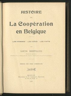 Histoire de la coopération en Belgique - Aloysius Bertrand
