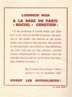 L’Humour noire à la base du parti "Social" Chrétien - Christian [ed.] Dotremont