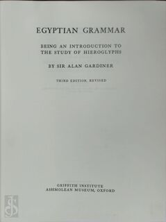 Egyptian Grammar - Alan Gardiner (ISBN 090041635 )