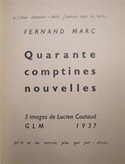 Quarante Comptines nouvelles - Fernand Marc