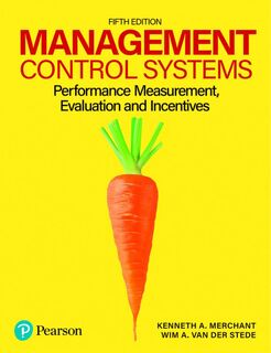 Management Control Systems - Kenneth Merchant, Wim Vander Stede (ISBN 9781292444130)