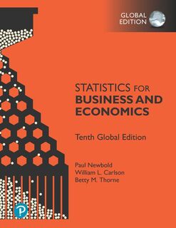 Statistics for Business and Economics, Global Edition - Paul Newbold, William Carlson, Betty Thorne (ISBN 9781292436845)