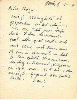 APPEL aan Hugo CLAUS - 8 gesigneerde brieven - APPEL, Karel