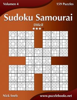 Sudoku Samurai - Dificil - Volumen 4 - 159 Puzzles - Nick Snels (ISBN 9781512342819)