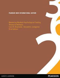 Mastering Modern Psychological Testing - Cecil R. Reynolds, Ronald B. Livingston (ISBN 9781292022529)