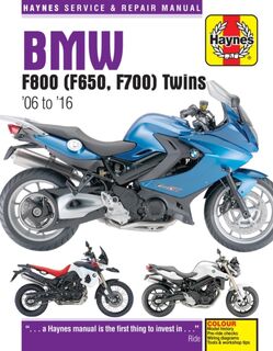 BMW F650, F700 & F800 Twins (06-16) Haynes Repair Manual - Phil Mather (ISBN 9780857339218)