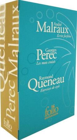 Coffret 40 ans Folio anniversaire - Raymond Queneau, André Malraux, Georges Perec