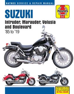 Suzuki Intruder, Marauder, Volusia & Boulevard - Haynes Publishing (ISBN 9781620923795)