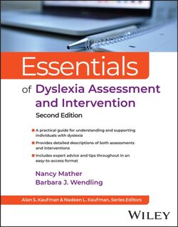 Essentials of Dyslexia Assessment and Intervention - Nancy (University of Arizona) Mather, Barbara J. (Woodcock-Munoz Foundation) Wendling (ISBN 9781394229239)