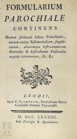 Formularium parochiale continens modum scribendi libros parochiales - 