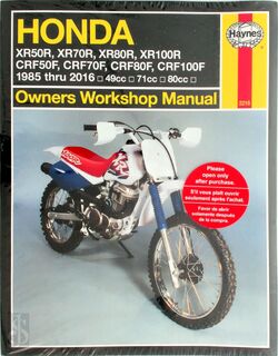 Honda Xr & Crf 1985 Thru 2016 - Editors of Haynes Manuals (ISBN 9781620922392)