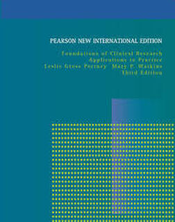 Foundations of Clinical Research: Pearson New International Edition - Leslie Gross Portney, Mary P. Watkins (ISBN 9781292020365)