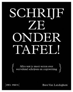 Schrijf ze onder tafel! - Bavo Van Landeghem (ISBN 9789463934664)