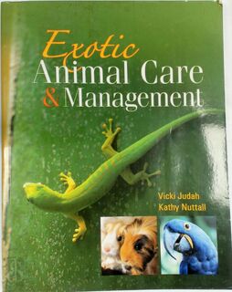 Exotic Animal Care & Management - Vicki Judah, Kathy Nutall (ISBN 9781418041984)