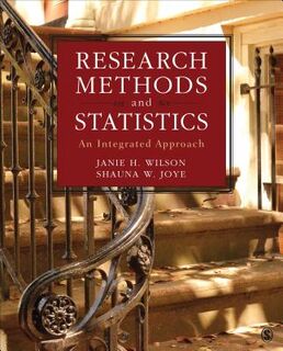 Research Methods and Statistics: An Integrated Approach - Wilson (ISBN 9781483392141)