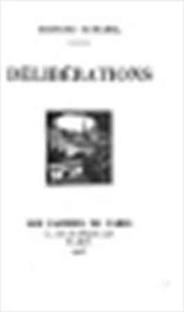 Délibérations - Georges Duhamel Délibérations - Georges Duhamel