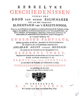 Kerkelyke geschiedenissen - Eusebius Pamphili Caesariensis