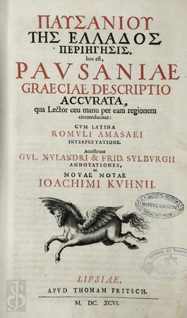 Pausaniae graeciae descriptio accurata, qua lector ceu manu per eam regionem circumducitur - Pausanias Pausaniae graeciae descriptio accurata, qua lector ceu manu per eam regionem circumducitur - Pausanias