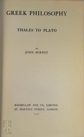 Greek Philosophy - John Burnet