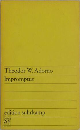 Impromptus - Theodor W. Adorno