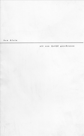 Uit een ijstijd geschreven - Ben Klein