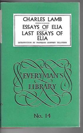 Essays of Elia - Charles Lamb Essays of Elia - Charles Lamb