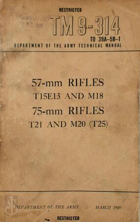 Restricted TM 9-314 to 39A-5B-1 Department of the Army technical manual - Restricted TM 9-314 to 39A-5B-1 Department of the Army technical manual -