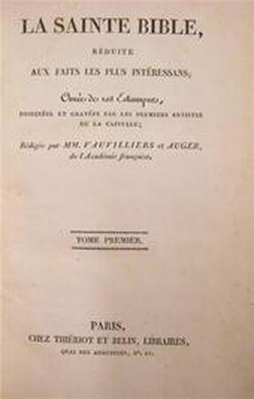 La Sainte Bible - Vauvilliers, Auger
