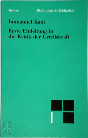 Erste Einleitung in die Kritik der Urteilskraft - Immanuel Kant