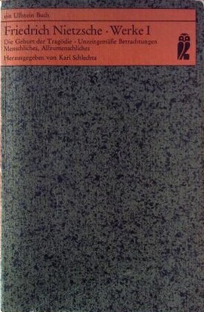 Werke I - Friedrich Nietzsche Werke I - Friedrich Nietzsche