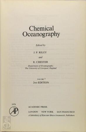 Chemical Oceanography - John Price Riley, Geoffrey Skirrow, Roy Chester