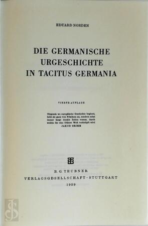 Die germanische Urgeschichte in Tacitus Germania - Eduard Norden