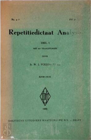 Repetitiedictaat analyse - W. K. Vollewens