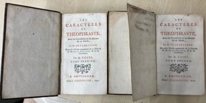 Les caractères de Théophraste, avec les caractères, ou les moeurs de ce siècle. Nouvelle édition augmentée de quelques notes sur ces deux ouvrages, & de la défense de La Bruyère & de ses caractères, par M. Coste. - M; De La Bruyere Les caractères de Théophraste, avec les caractères, ou les moeurs de ce siècle. Nouvelle édition augmentée de quelques notes sur ces deux ouvrages, & de la défense de La Bruyère & de ses caractères, par M. Coste. - M; De La Bruyere