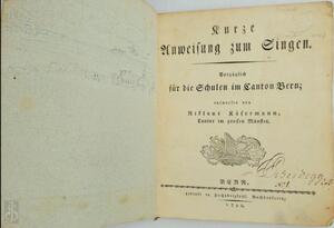 Kurze Anweisung zum Singen - Käsermann