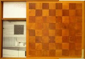 WOODEN CHESSBOARD BOX with multiples. Deluxe edition of the Catalogue for the Marcel Duchamp exhibition at Ronny Van de Velde, Antwerpen, September 15 - December 15, 1991. - Marcel Duchamp WOODEN CHESSBOARD BOX with multiples. Deluxe edition of the Catalogue for the Marcel Duchamp exhibition at Ronny Van de Velde, Antwerpen, September 15 - December 15, 1991. - Marcel Duchamp