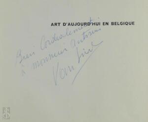 Art d'aujourd'hui en Belgique [signed ded. by Van Lint] - Max [Intr.] Servais
