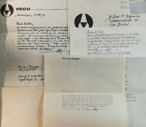 Van Bruggen aan W.M. Roggeman - 3 brieven - VAN BRUGGEN, Nic