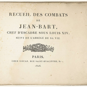 Recueil des Combats de Jean- Bart - Recueil des Combats de Jean- Bart -