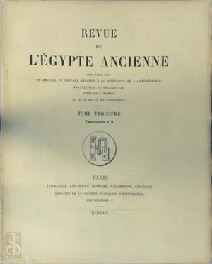 Revue de l'Égypte ancienne - 