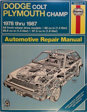 Dodge Colt/Plymouth Champ Owners Workshop Manual - Peter G. Strasman