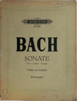 Sonate F-dur fur violine und cembalo. - Joh. Seb. Bach