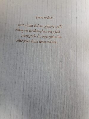 Jabberwocky - Lewis Carroll Jabberwocky - Lewis Carroll