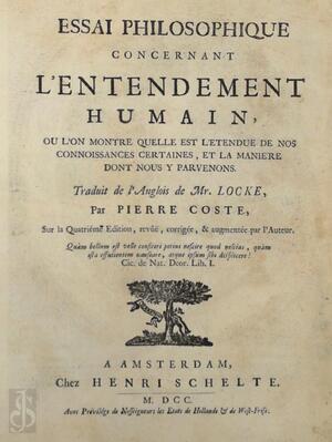 Essai philosophique concernant l'entendement humain - John Locke, Pierre Coste