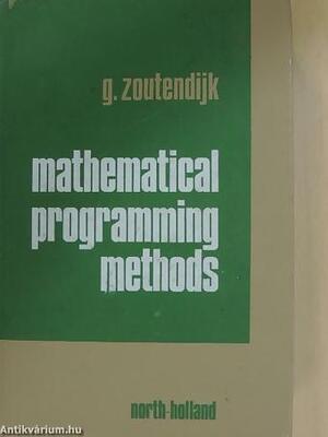 Mathematical programming methods - G. Zoutendijk - (ISBN: 9780444110695 ...