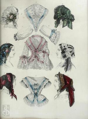 Journal des dames et des demoiselles. Édition belge, recueil complet de broderies, tapisseries coloriées, ouvrages au crochet, tricot, filet, mode, lingeries, patrons d’habillements. - 