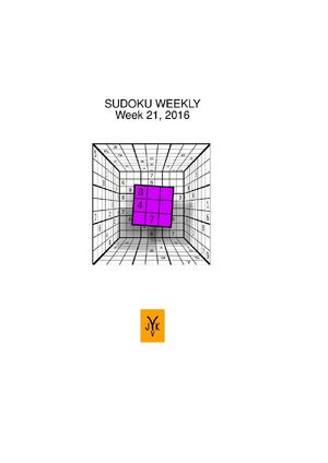 Sudoku Weekly - Herman J. Adèr Sudoku Weekly - Herman J. Adèr