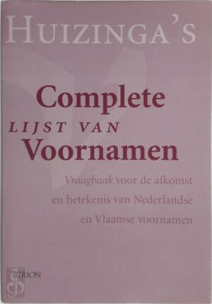 Huizinga's complete lijst van voornamen - A. Kruijssen, A. de Jong