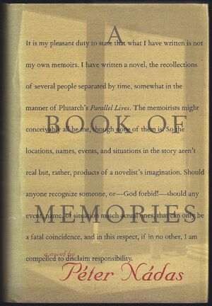 A Book of Memories - Péter Nádas A Book of Memories - Péter Nádas